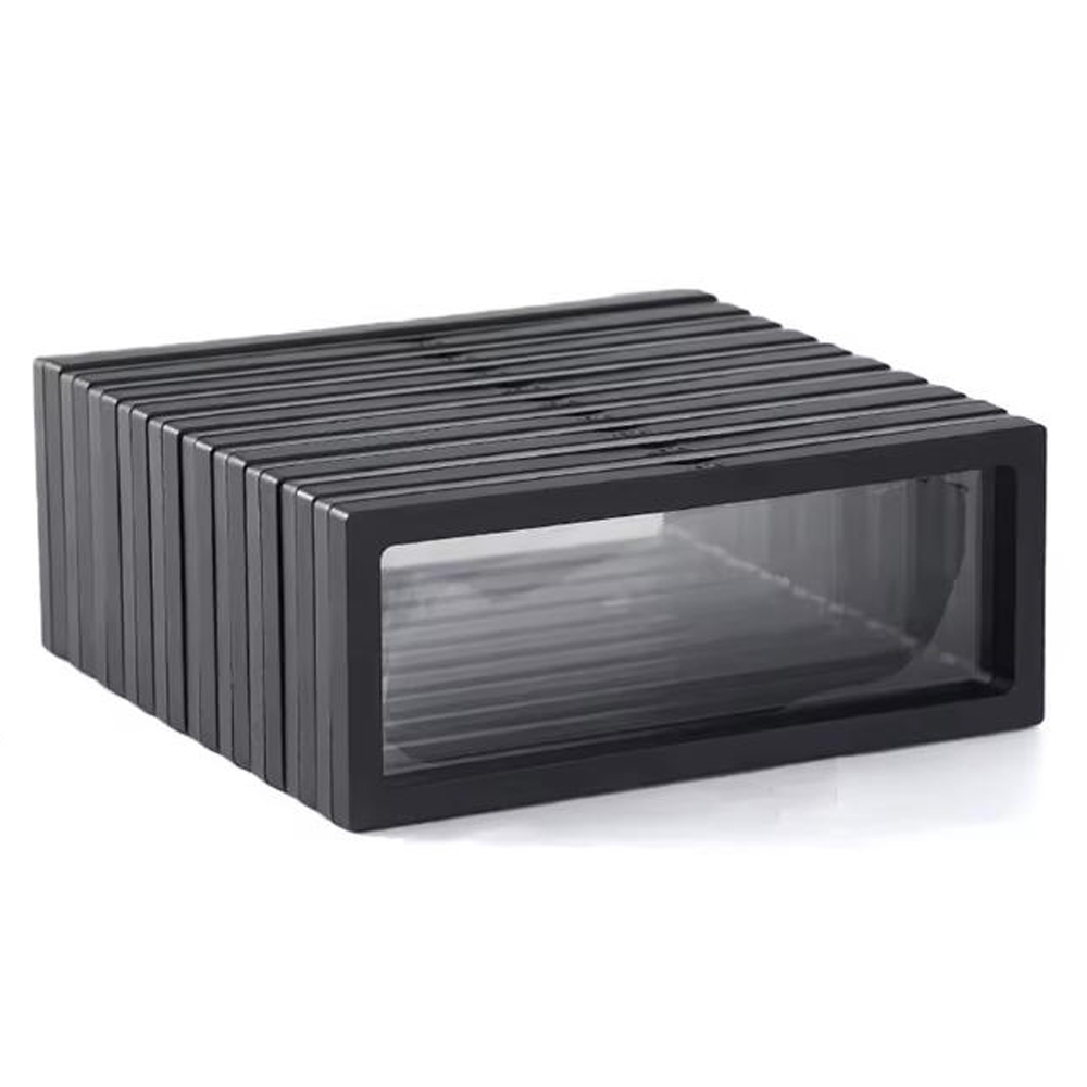 Jewelry Watches Box - 검정색 10개, 투명 플로팅 프레임 디스플레이