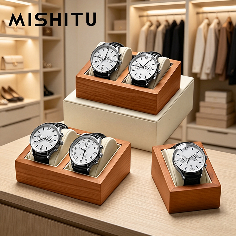 Jewelry Watches Box - MISHITU 단단한 나무 시계 보관 상자