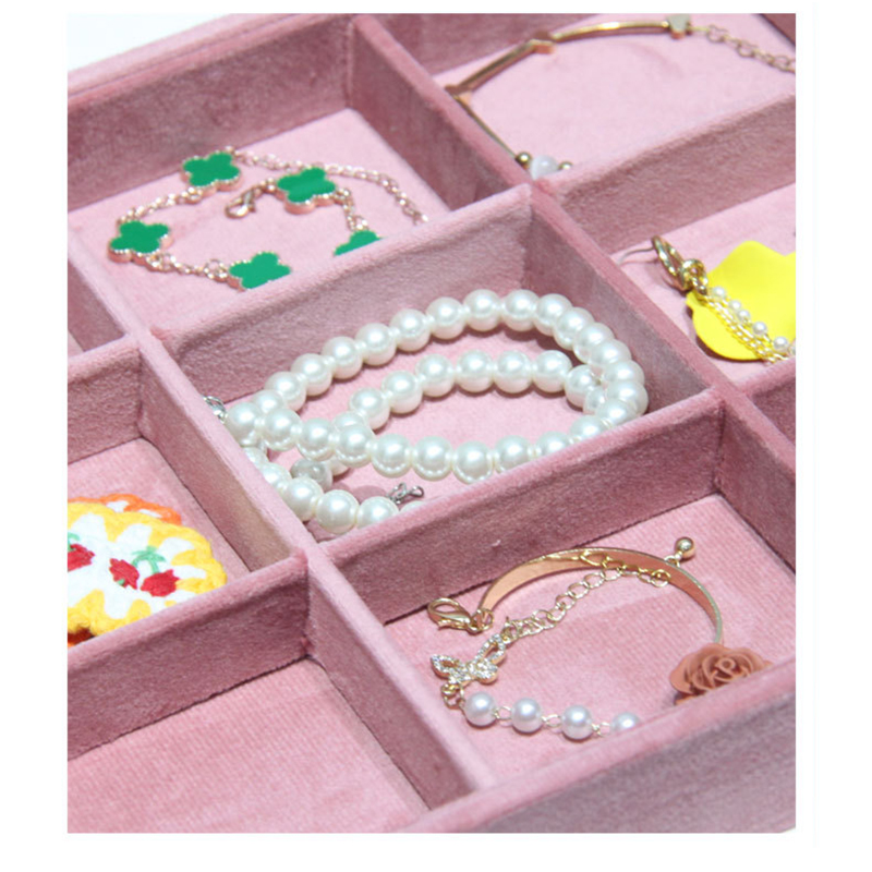 핑크 벨벳 쥬얼리 디스플레이 트레이, 대형 35x24c - Jewelry And Watches Store 리뷰 및 가격