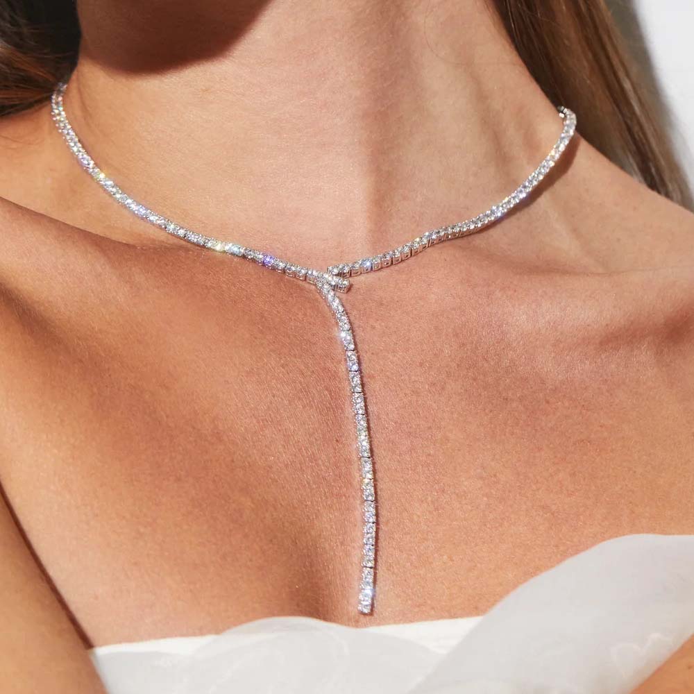Stonenfans 긴 Y자형 라리아트 링크 체인 목걸 - Crystal Choker Necklace 리뷰 및 가격