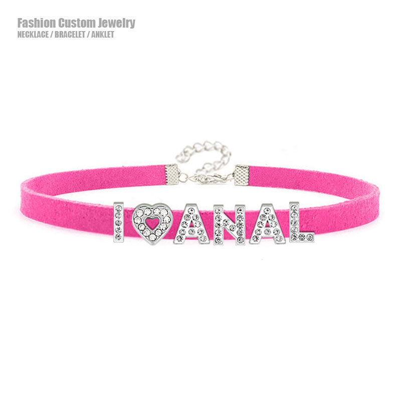 섹시한 뜨거운 라인 석 편지 나는 항문 칼라 초커 목걸 - Crystal Choker Necklace 리뷰 및 가격