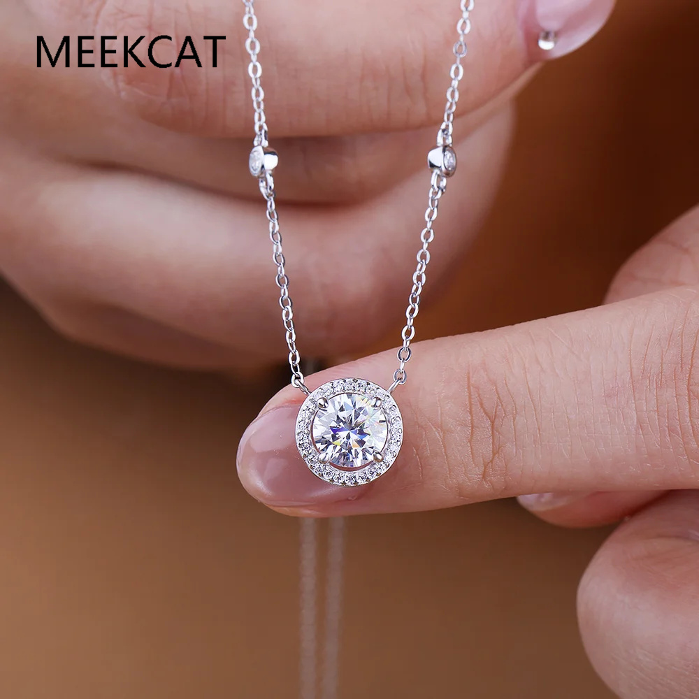 여성을위한 1/2/3CT Moissanite 목걸이 9 - Crystal Choker Necklace 리뷰 및 가격