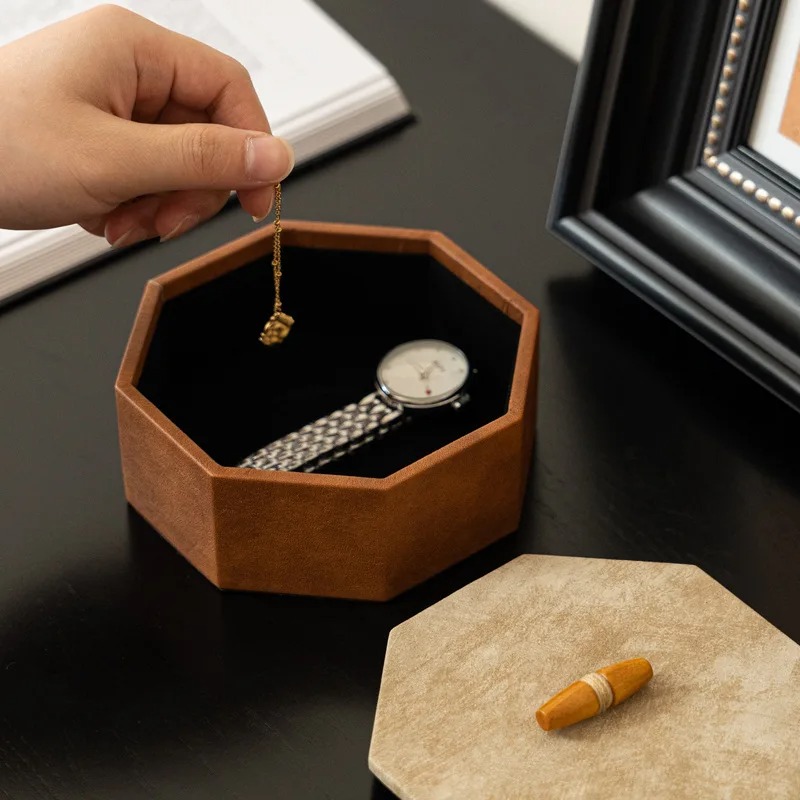 이탈리아 시계 정리함 부드러운 플록 가죽 고급 팔각형  - Jewelry Watches Box 리뷰 및 가격