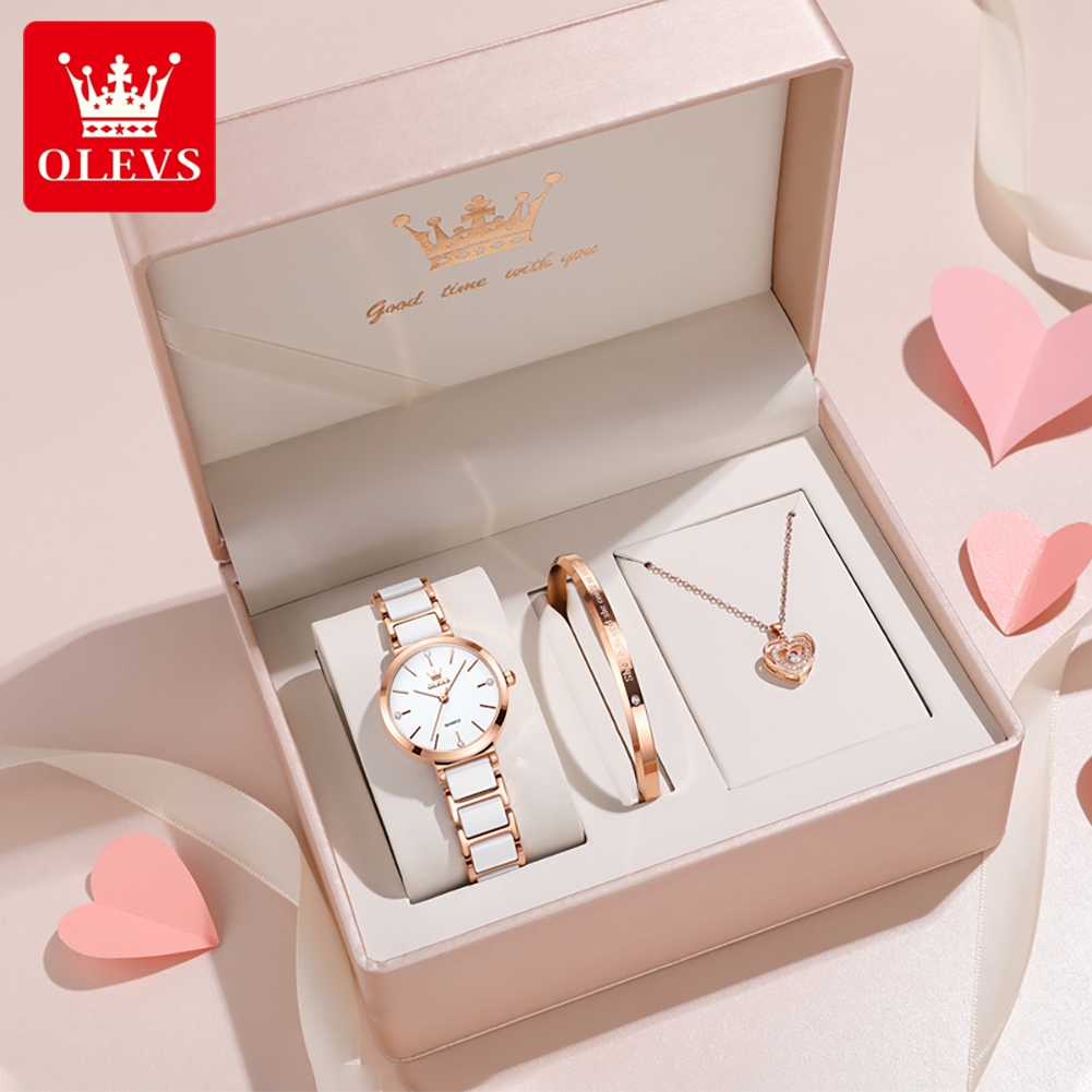 OLEVS 여성 시계 5877 고급스러운 우아한 쿼츠  - Jewelry Watch 리뷰 및 가격