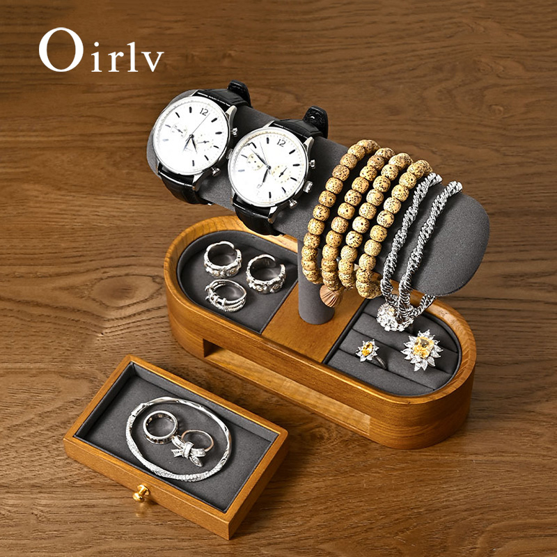 Oirlv 단단한 나무 시계 주최자 선반 T-바 시계  - Jewelry Watches Box 리뷰 및 가격