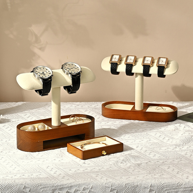 Oirlv 단단한 나무 시계 주최자 선반 T-바 시계  - Jewelry Watches Box 리뷰 및 가격