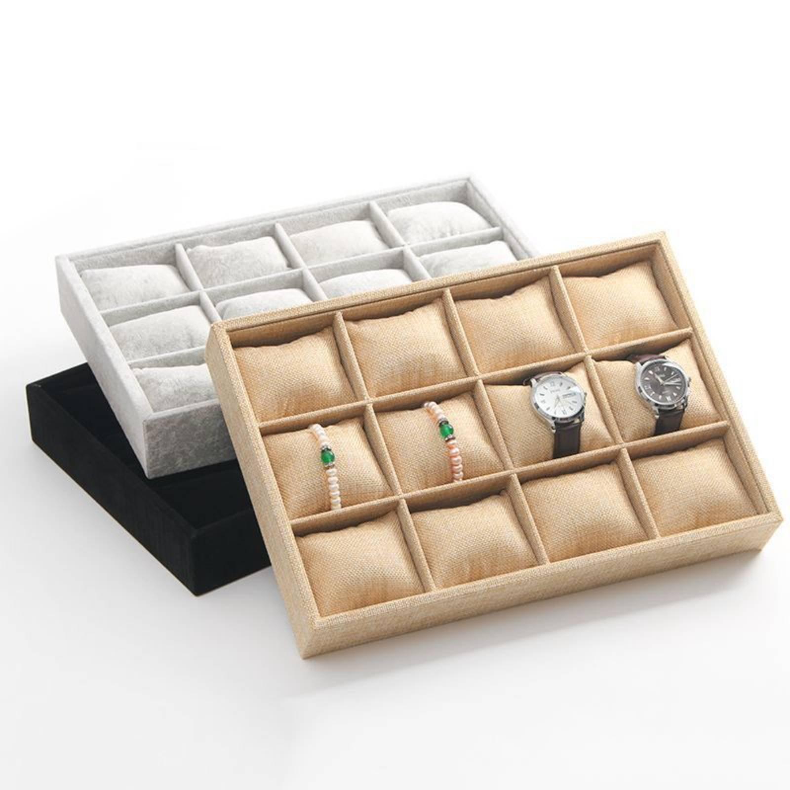 패브릭 주얼리 홀더 오픈탑 시계 진열 트레이 주얼리 매 - Jewelry And Watches Store 리뷰 및 가격