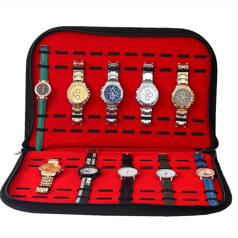 20 슬롯 시계 보관 가방 편리한 여행용 시계 파우치  - Jewelry Watches Box 리뷰 및 가격