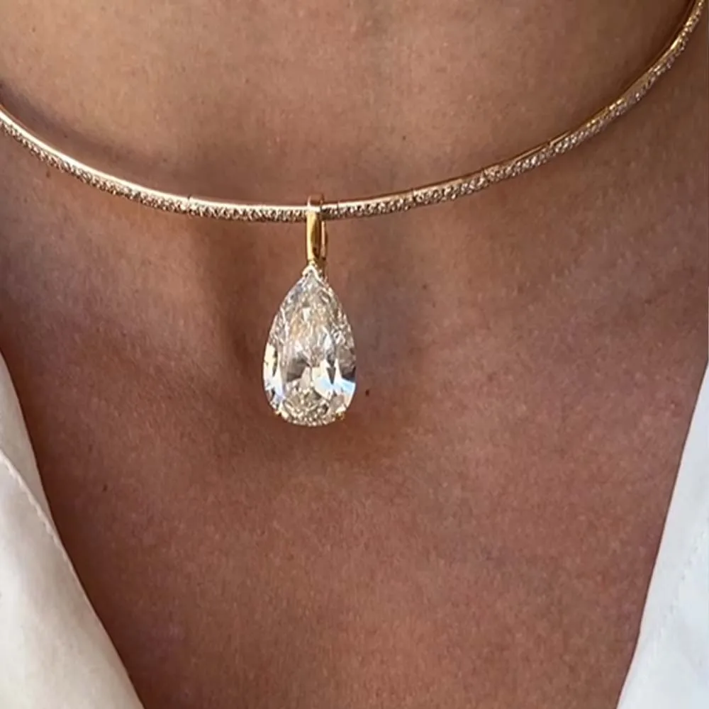 Stonefans 워터 드롭 펜던트 초커 목걸이 웨딩  - Crystal Choker Necklace 리뷰 및 가격