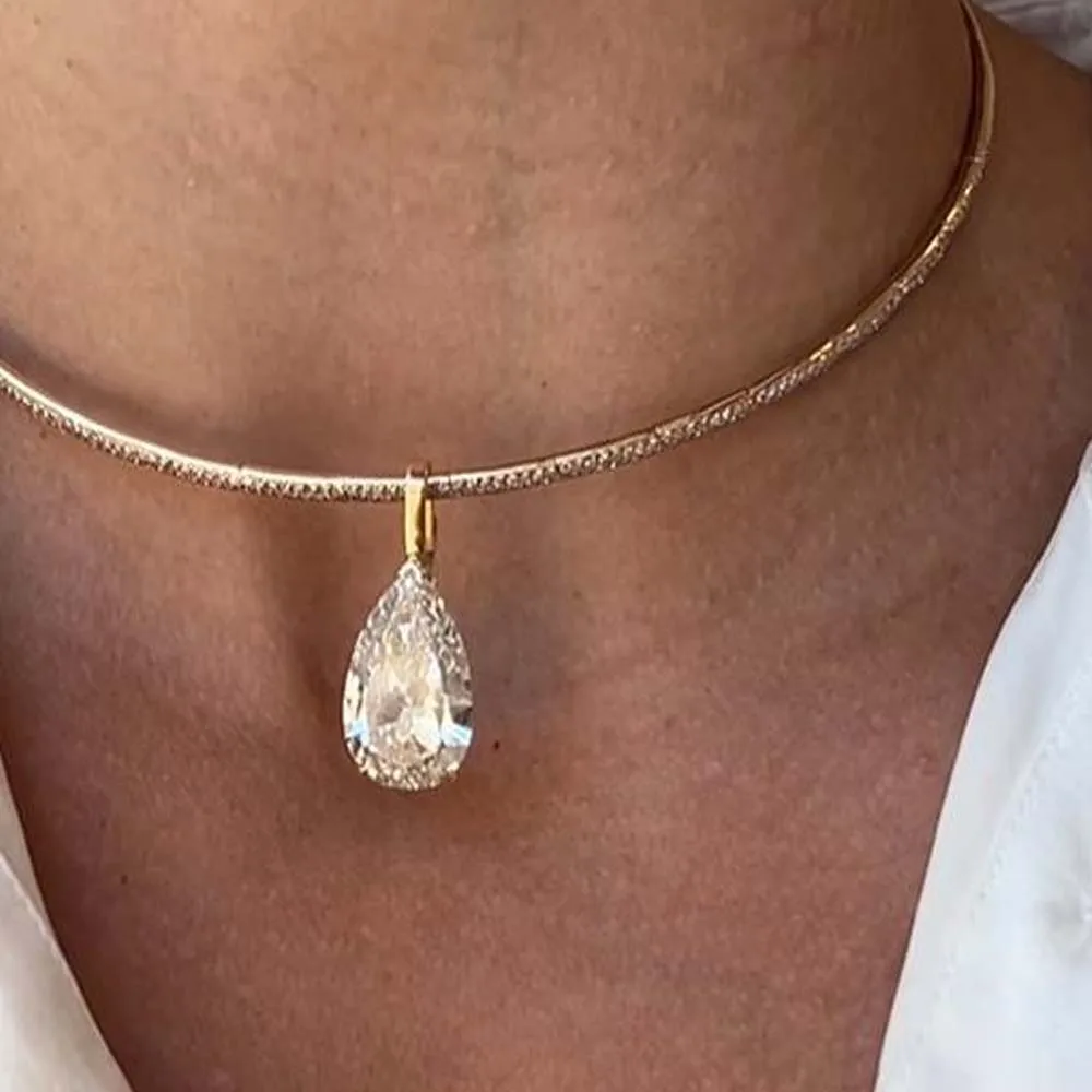 Stonefans 워터 드롭 펜던트 초커 목걸이 웨딩  - Crystal Choker Necklace 리뷰 및 가격
