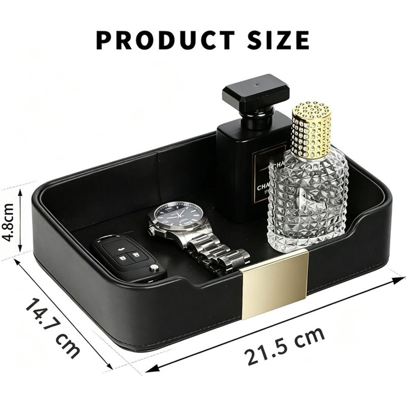 PU 가죽 키 박스, 키 트레이, 현관 수납 트레이 - - Jewelry And Watches Store 리뷰 및 가격