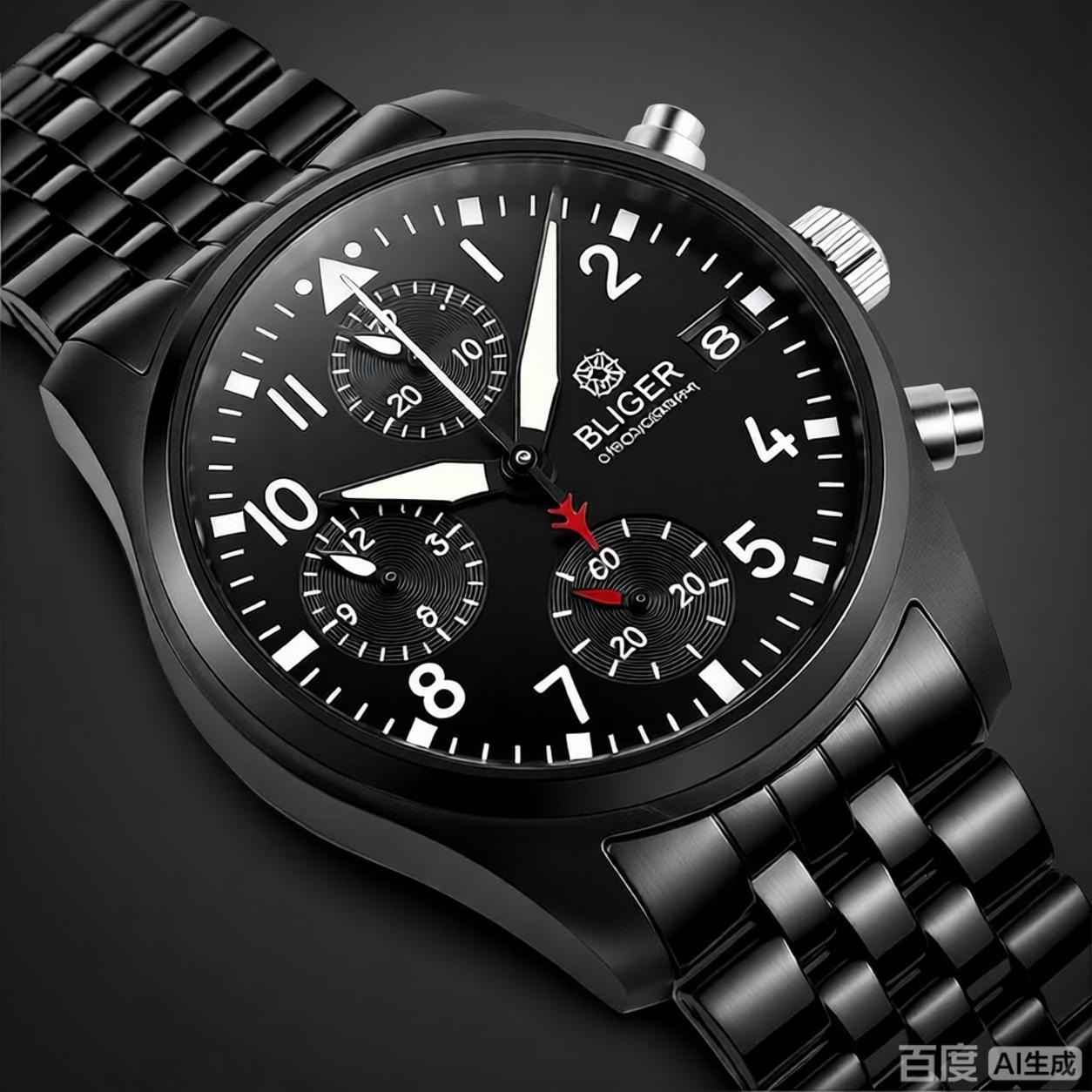 BLIGER 풀 블랙 브러시드 38mm VK67 쿼츠  - Jewelry Watch 리뷰 및 가격