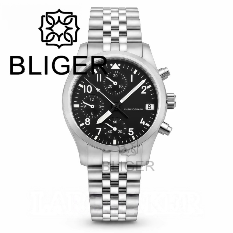 BLIGER 풀 블랙 브러시드 38mm VK67 쿼츠  - Jewelry Watch 리뷰 및 가격