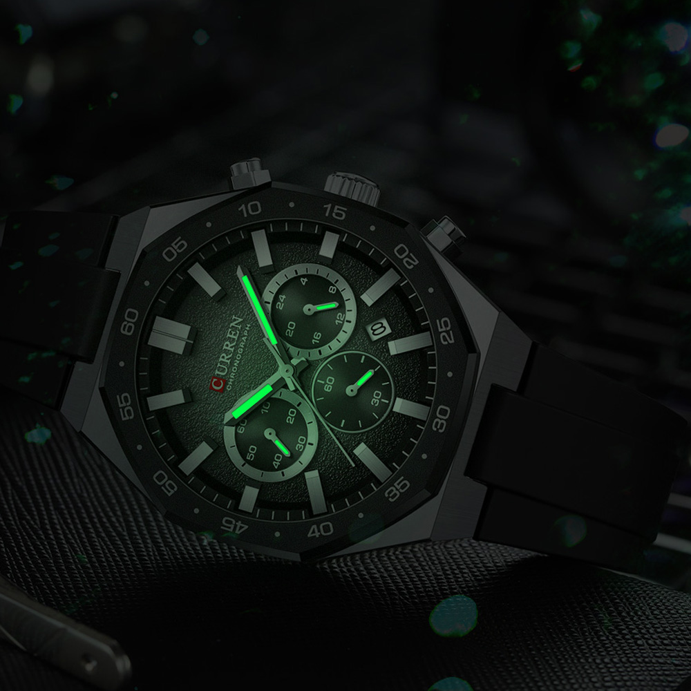 커렌 패션 캐주얼 남성 스포츠 시계 크로노그래프 실리콘 - Jewelry Watch 리뷰 및 가격