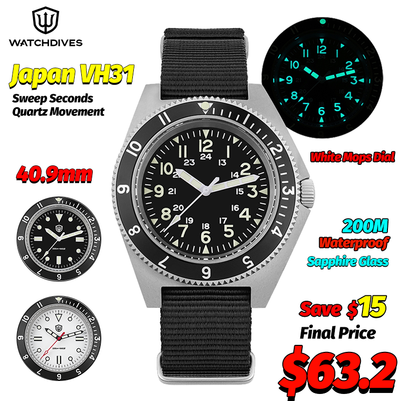 Watchdives WD1972 쿼츠 시계 사파이어 빛 - Jewelry Watches Box 리뷰 및 가격