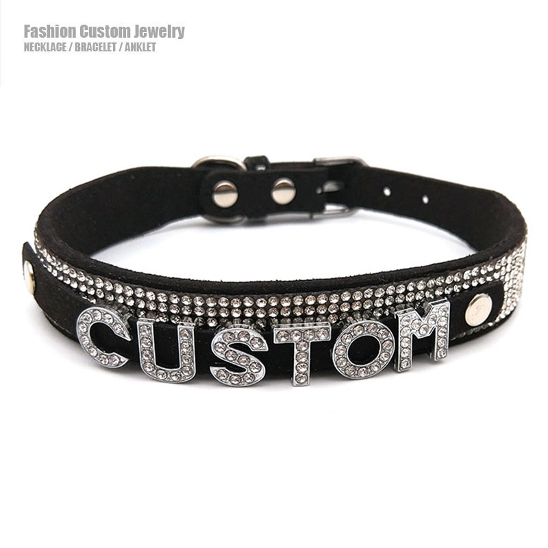 반짝 이는 라인 석 편지 사용자 정의 칼라 초커 목걸이 - Crystal Choker Necklace 리뷰 및 가격