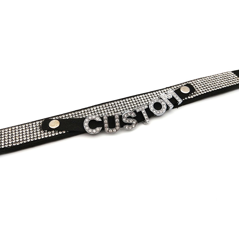 반짝 이는 라인 석 편지 사용자 정의 칼라 초커 목걸이 - Crystal Choker Necklace 리뷰 및 가격
