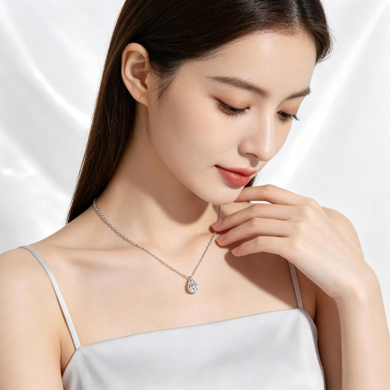 1.4캐럿 천연 페리도트 925 스털링 실버 물방울 펜 - Crystal Choker Necklace 리뷰 및 가격