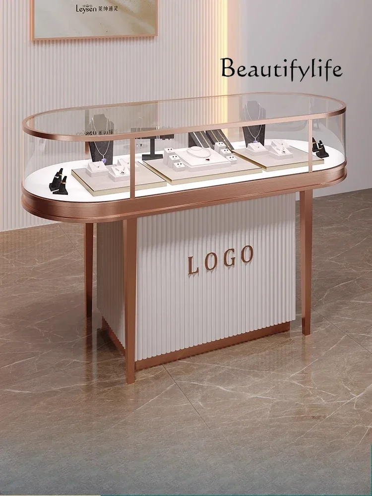 Y형 타원형 스테인리스 스틸 주얼리 진열장 부채꼴 곡면 - Jewelry Y Watches 리뷰 및 가격